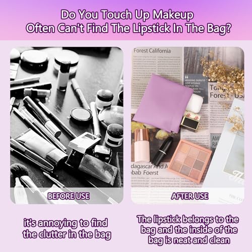 BUSOHA 3 PCS Small Makeup Bag for Purse, Mini Portable Cosmetic Bags for Women, Coin Purse Lipstick Cosmetic Accessories Organizer, Small Travel Kit Storage Pouch - Image 4