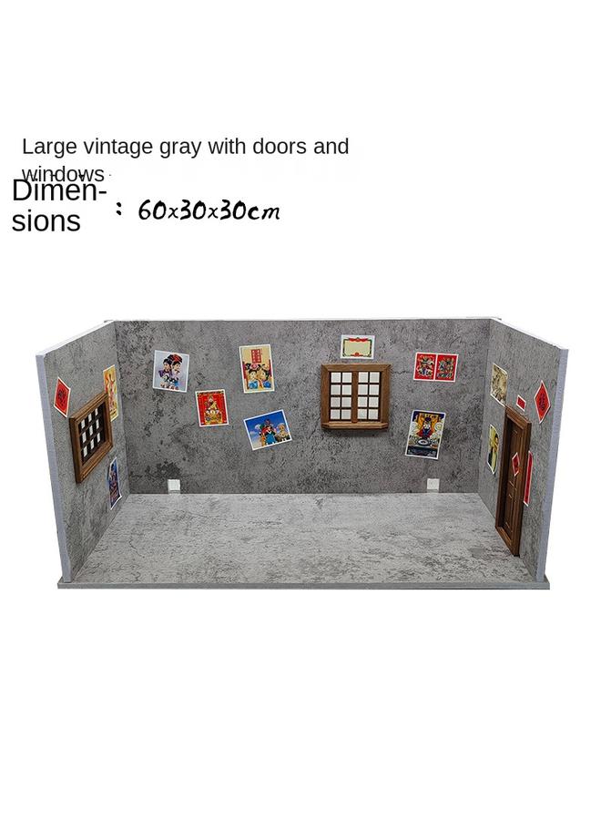 Bluejw Stall Night Market Square Stall Folding Baffle Mini Kitchen Background Board Easy Storage Folding Windproof Board Background Wall - Image 1