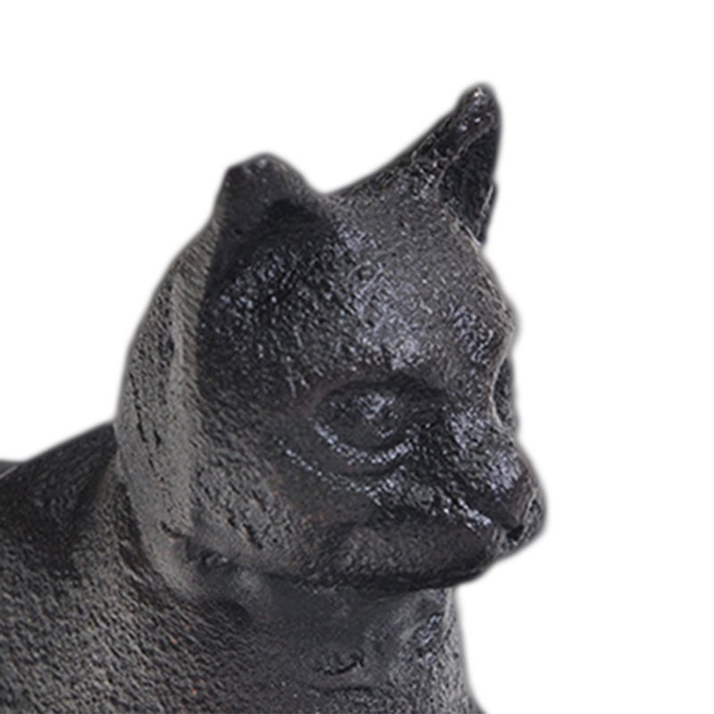 2pcs Cast Iron Cat Shape Safety Windproof Door Home Door Heavy Duty Door Stop Portable Doorstops for Home Office School (Black 15.5*7.5*6.5cm) - Image 3