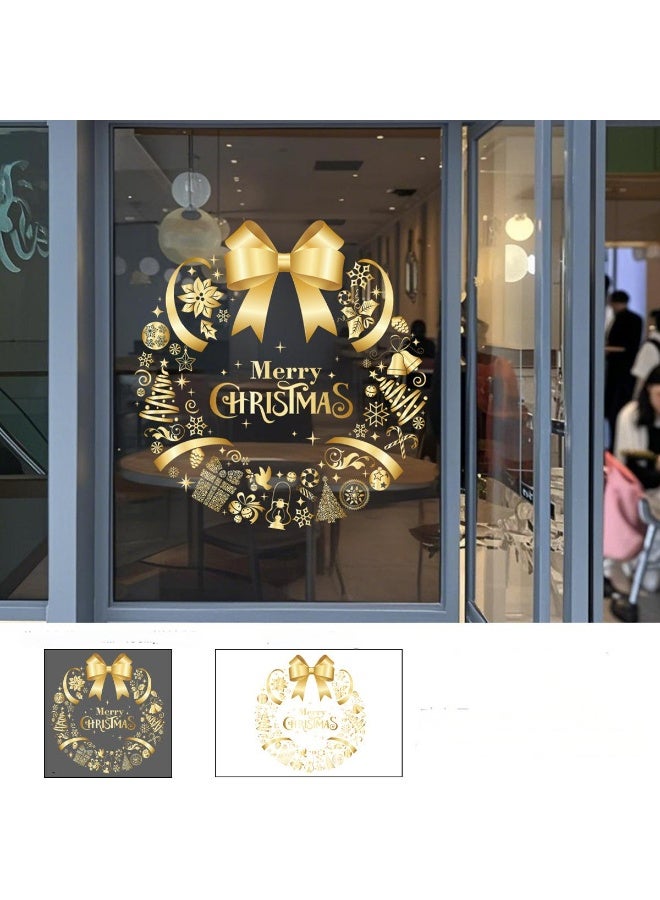 Christmas decorative glass stickers static cling stickers (includes 3 sheets: Christmas tree, Christmas gifts, Christmas wreath) 40*50cm - Image 1