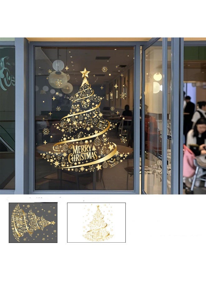 Christmas decorative glass stickers static cling stickers (includes 3 sheets: Christmas tree, Christmas gifts, Christmas wreath) 40*50cm - Image 3