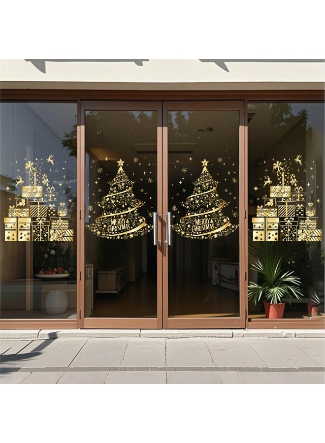 Christmas decorative glass stickers static cling stickers (includes 3 sheets: Christmas tree, Christmas gifts, Christmas wreath) 40*50cm - Image 4