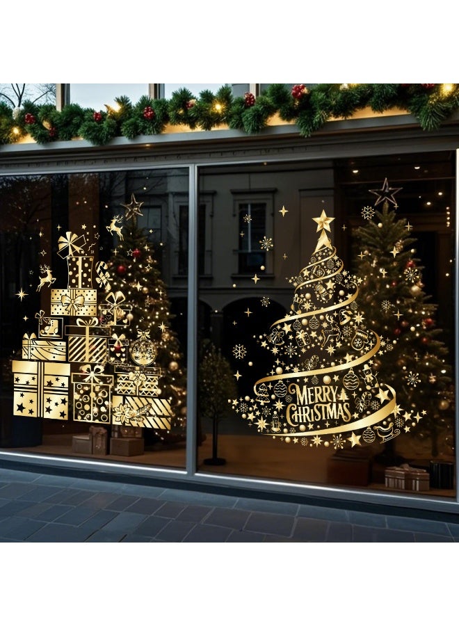 Christmas decorative glass stickers static cling stickers (includes 3 sheets: Christmas tree, Christmas gifts, Christmas wreath) 40*50cm - Image 5