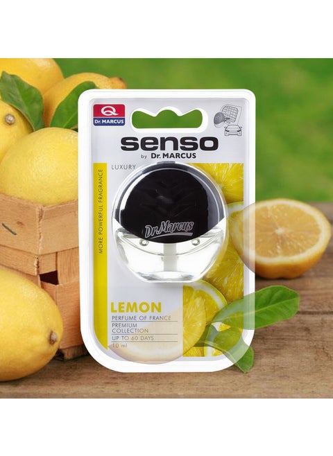 Dr MARCUS Senso Luxury Car Ac Vent Air Freshener Diffuser Quality Perfume Upto 60 Days 10ml Lemon Scent