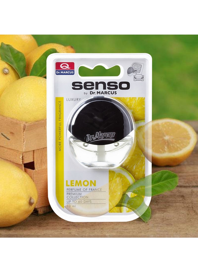 Dr.MARCUS Dr MARCUS Senso Luxury Car Ac Vent Air Freshener Diffuser Quality Perfume Upto 60 Days 10ml Lemon Scent  - Image 1