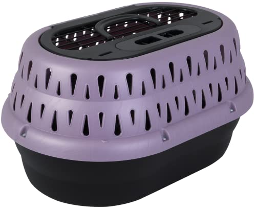 Petmate Top Load Plastic Cat Kennel for Small Dogs Puppies Cat Carriers OneDoor Top Loading Made in USA 19 for Pets Up Tp 10 lb Purple - Image 1