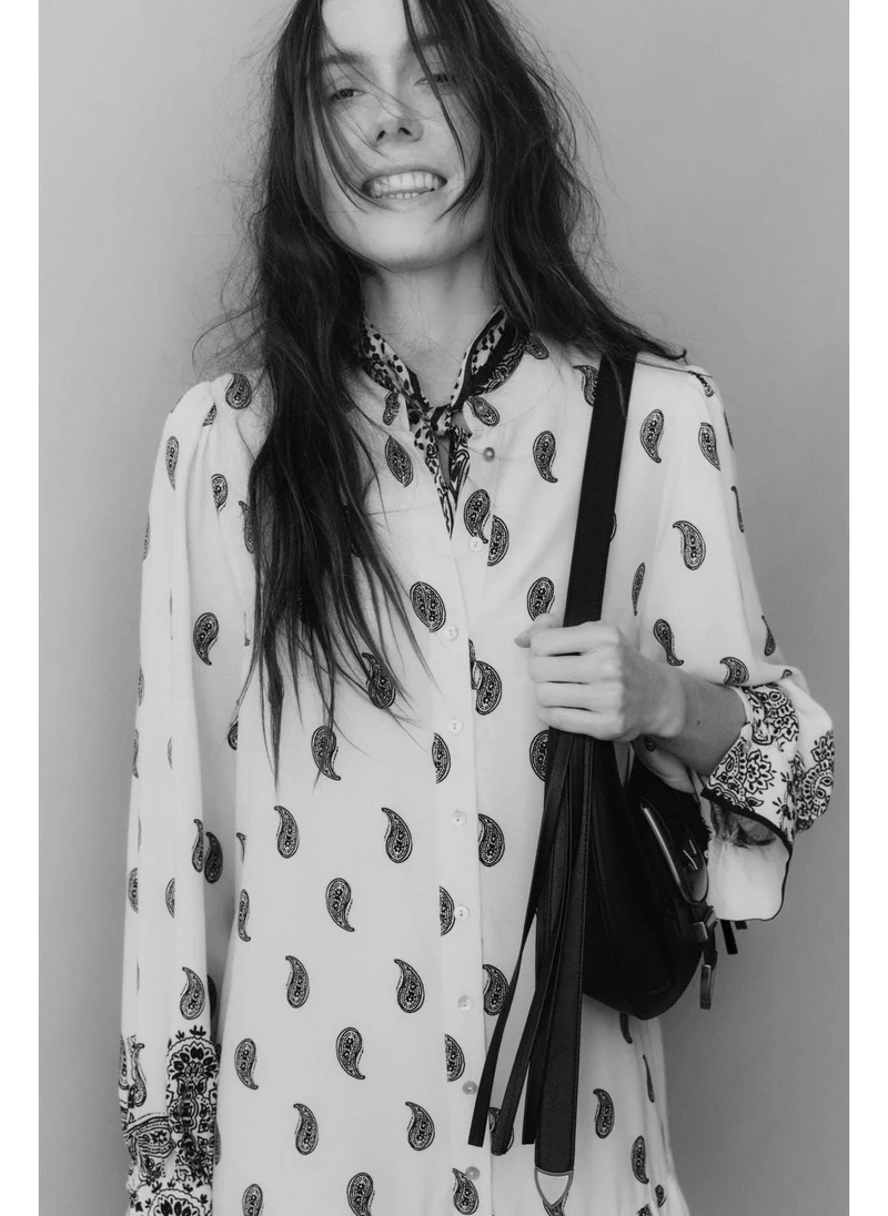 H&M Patterned viscose dress