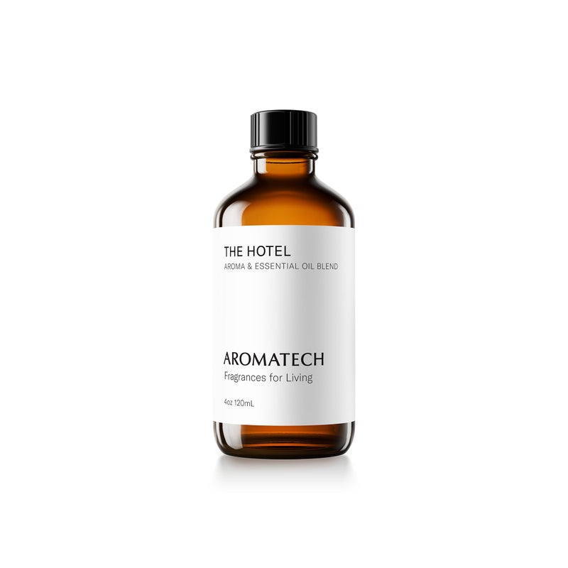 AromaTech The Hotel Aroma Essential Oil Blend: Luxury Hotel Inspired Aromatherapy with Lemon, Lavender, Peach & Pine for Ultrasonic Diffusers & Nebulizers - 4 fl oz, 120 mL - Image 1