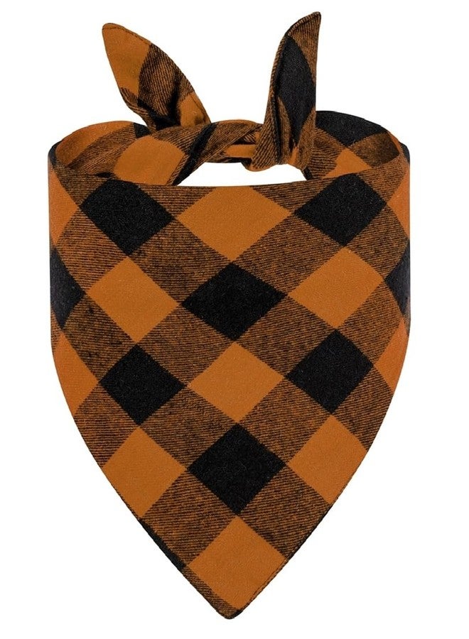 بيتيتبيلا منديل بيتيبيللا للحيوانات الأليفة بنقشة مربعات (بني/أسود، كبير) - Image 1