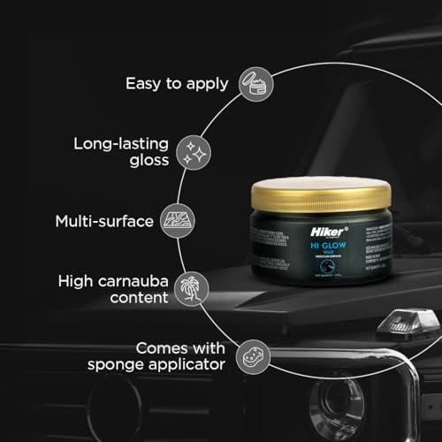 Hiker by Varroc Hi Glow Car Wax 250g | High Gloss Paste Wax for Cars | UV Protection, Dust & Pollution Shield | Safe for Paint, Plastic & Metal Surfaces - Image 4