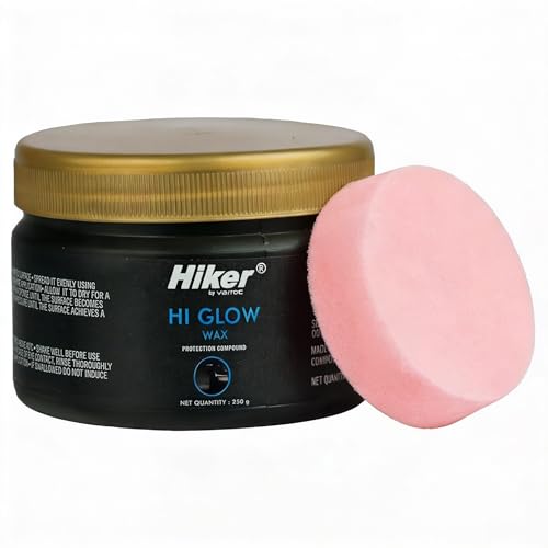 Hiker by Varroc Hi Glow Car Wax 250g | High Gloss Paste Wax for Cars | UV Protection, Dust & Pollution Shield | Safe for Paint, Plastic & Metal Surfaces - Image 1