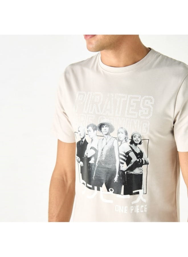 SP Characters One Piece Print T-shirt with Crew Neck and Short Sleeves  - Image 4