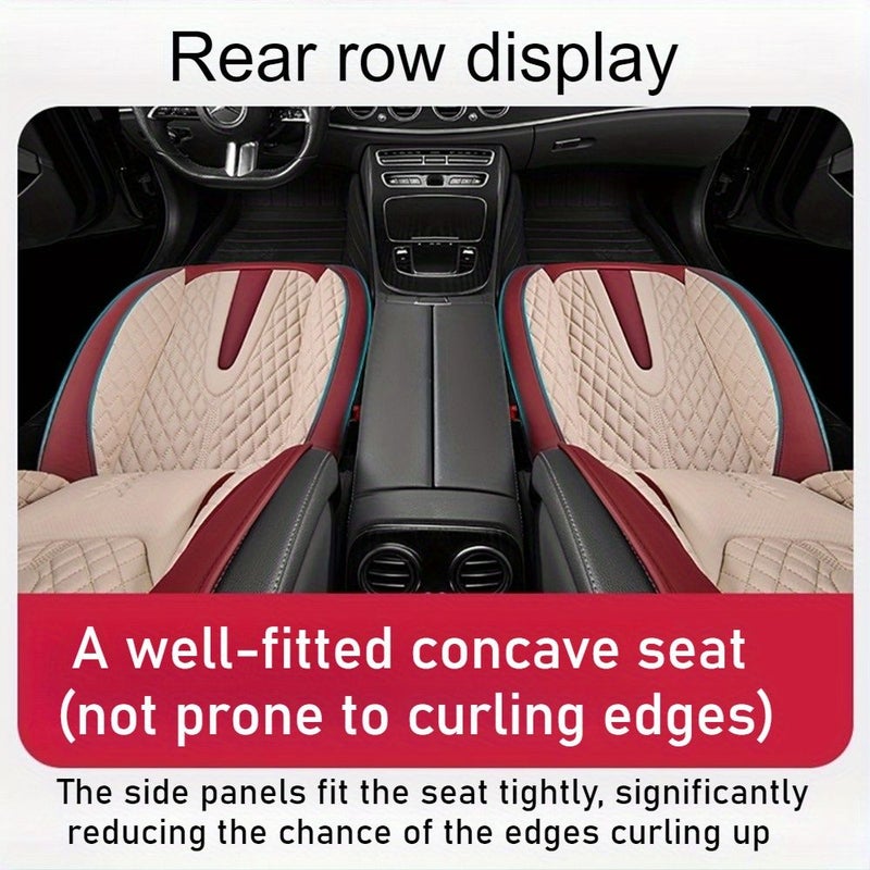 2025 New Coral Red Single Front Seat Cover Summer Breathable Cushion For Suvs And Compact Cars Durable Easy To Clean Seat Pad For Driver Or Passenger - Image 4