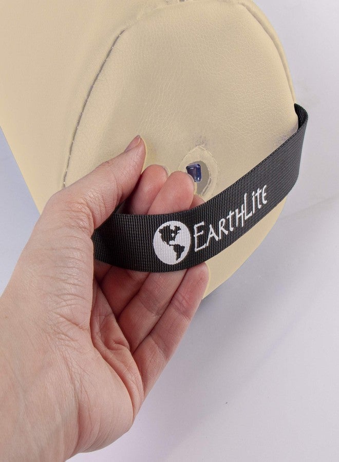 EarthLite Bolster Pillow Stowaway - Inflatable Massage, Travel & Leg Bolster, 100% PU Upholstery incl. Carry Strap/Adjustable Firmness/Back Pain Relief, Beige - Image 5
