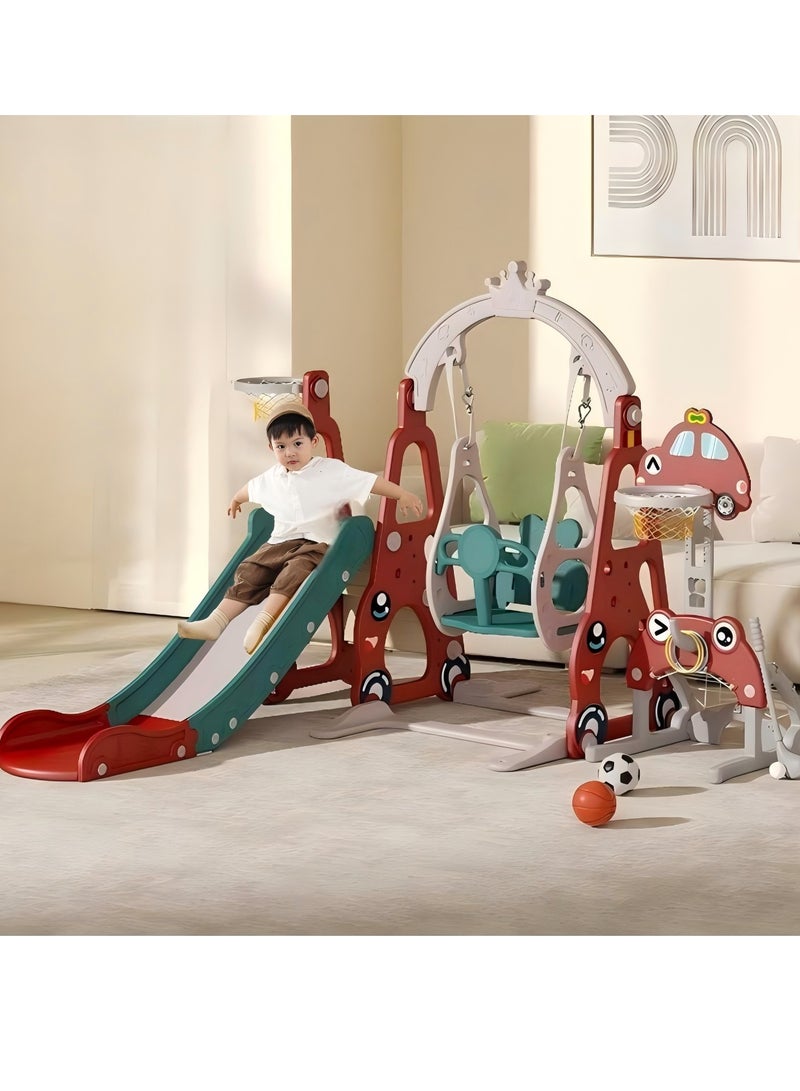 شريحة طفل صغير للأطفال الذين تتراوح أعمارهم بين 2 3 4 5 6 7 8 9， شريحة الطفل والأرجوحة للطفل في الهواء الطلق في الأماكن المغلقة 3-10 سنوات من العمر ，شرائح الأطفال المنزلية ولعبة رف الكرة للبنين والبنات (D2) - Image 1