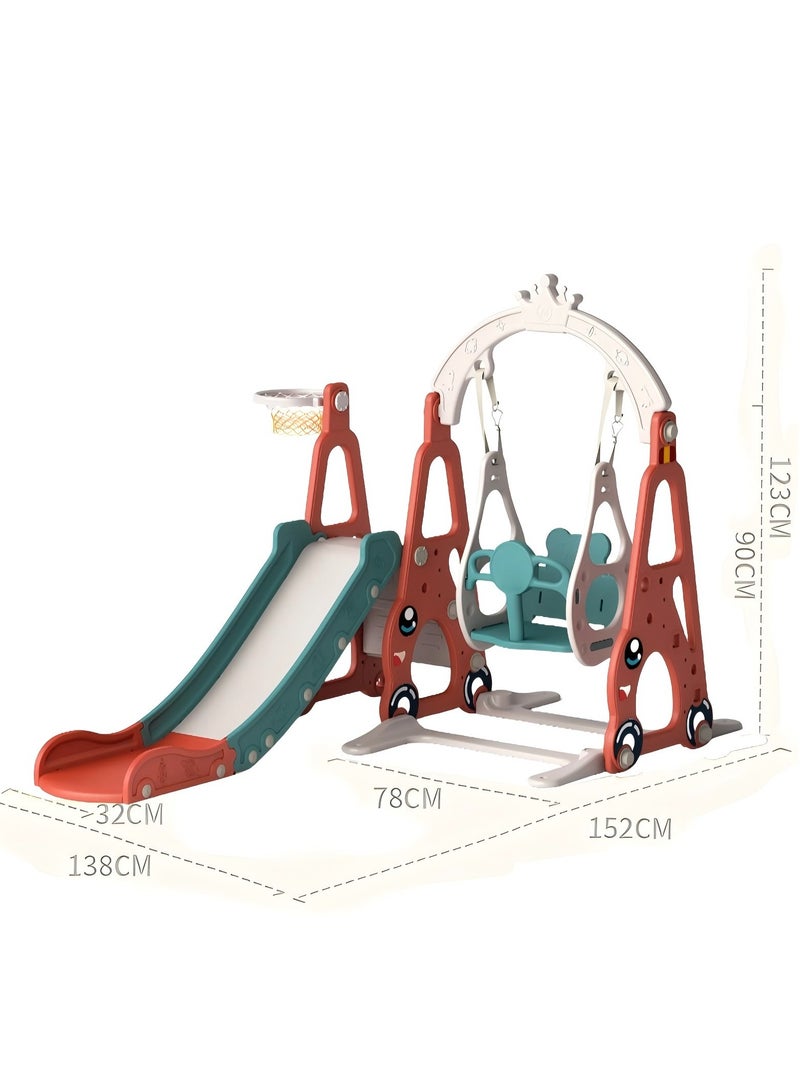 شريحة طفل صغير للأطفال الذين تتراوح أعمارهم بين 2 3 4 5 6 7 8 9， شريحة الطفل والأرجوحة للطفل في الهواء الطلق في الأماكن المغلقة 3-10 سنوات من العمر ，شرائح الأطفال المنزلية ولعبة رف الكرة للبنين والبنات (D2) - Image 2