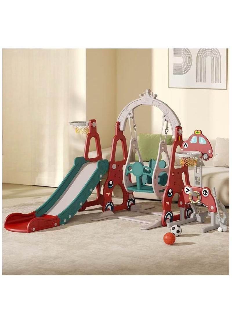 شريحة طفل صغير للأطفال الذين تتراوح أعمارهم بين 2 3 4 5 6 7 8 9， شريحة الطفل والأرجوحة للطفل في الهواء الطلق في الأماكن المغلقة 3-10 سنوات من العمر ，شرائح الأطفال المنزلية ولعبة رف الكرة للبنين والبنات (D2) - Image 3