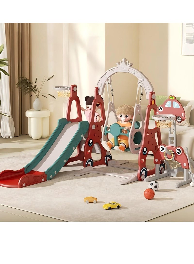 شريحة طفل صغير للأطفال الذين تتراوح أعمارهم بين 2 3 4 5 6 7 8 9， شريحة الطفل والأرجوحة للطفل في الهواء الطلق في الأماكن المغلقة 3-10 سنوات من العمر ，شرائح الأطفال المنزلية ولعبة رف الكرة للبنين والبنات (D2) - Image 4