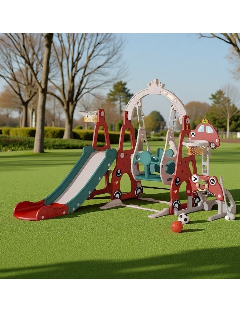 شريحة طفل صغير للأطفال الذين تتراوح أعمارهم بين 2 3 4 5 6 7 8 9， شريحة الطفل والأرجوحة للطفل في الهواء الطلق في الأماكن المغلقة 3-10 سنوات من العمر ，شرائح الأطفال المنزلية ولعبة رف الكرة للبنين والبنات (D2) - Image 5