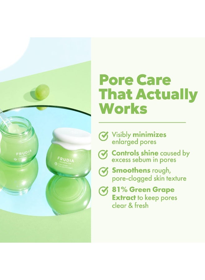 frudia Green Grape Pore Control Cream 55g — Korean Vegan Hydrating Gel Cream for Oily Skin, Sebum Control & Pore Care, 1.94 fl oz - Image 2
