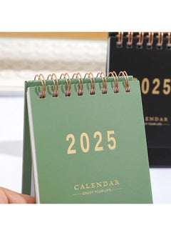 Generic Mini Desk Calendar 2025, Standing Flip Small Desk Calendar- January 2025 to July 2026 18 Monthly Desktop Calendar- Thick Paper Twin-Wire Binding for Home or Office (Green)  - Image 4