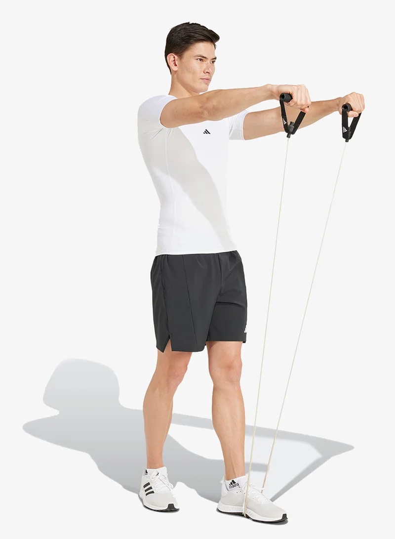 Adidas WHITE Techfit Compression Training T-Shirt for Men | Best Price UAE