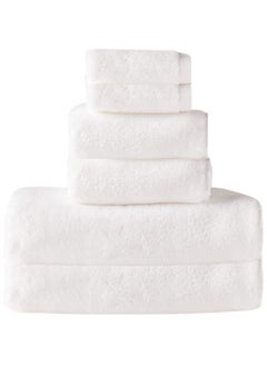 6pc Luxury White Towel Set Premium Cotton 500 GSM 2 Bath Towels 70x140cm 2 Hand Towels 41x76cm 2 Face Towels 30X30cm Ultra Soft and Highly Absorbent Expertly Woven for Durability Hotel And Spa Quality Towels - pzsku/ZE35BCA6F5068DB56A2D5Z/45/_/1738309336/9ab964af-b297-4cdc-ba9c-b9fe5b013472