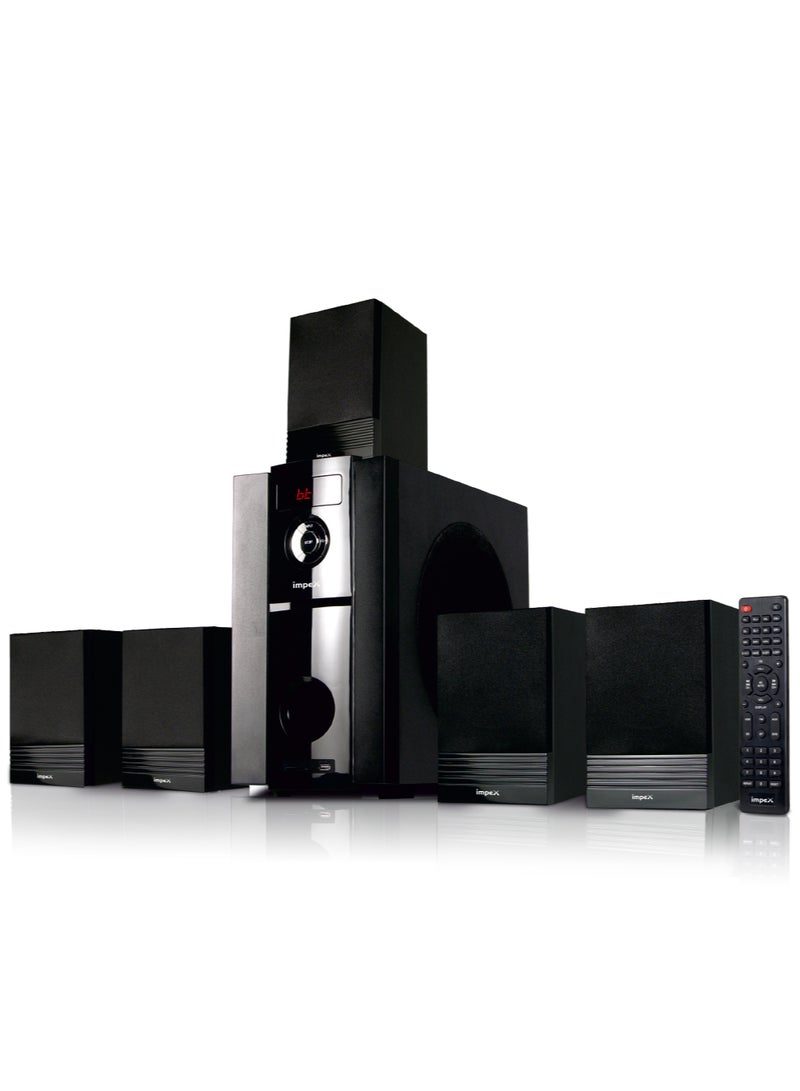 Impex 5.1Ch Multimedia Speaker System HT 5107 Black - Image 1