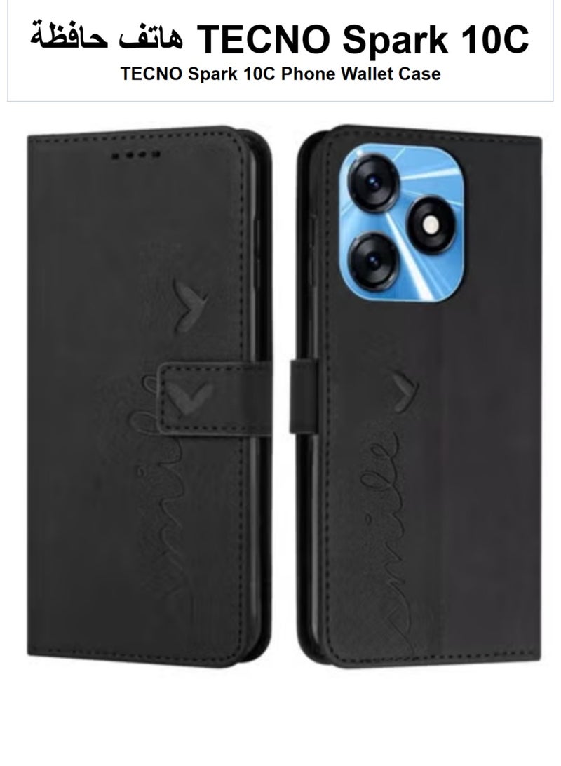 Case for TECNO Spark 10C 2023 Spark 10C Case / Case For TECNO Spark 10C Wallet Case Flip Leather Slim Stand Soft TPU Shockproof Full Body Cover with Card Holder Cash Slot for TECNO Spark 10C 6.6 inch Phone Case - Image 1