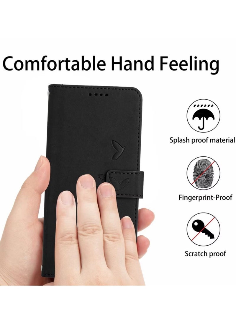 TECNO Spark 10C Case, Premium Leather TECNO Spark 10C Cover with Card Holder Kickstand Magnetic Closure Flip Folio Case Cover for TECNO Spark 10C,Black