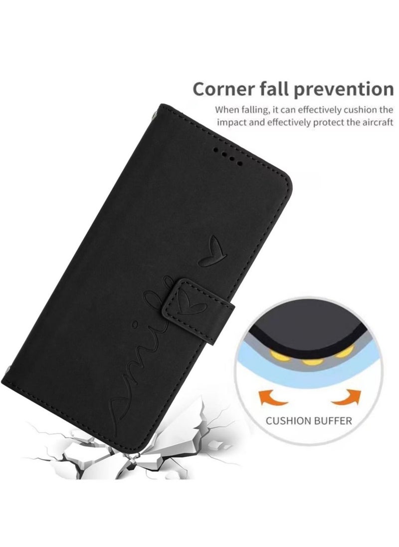 TECNO Spark 10C Case, Premium Leather TECNO Spark 10C Cover with Card Holder Kickstand Magnetic Closure Flip Folio Case Cover for TECNO Spark 10C,Black