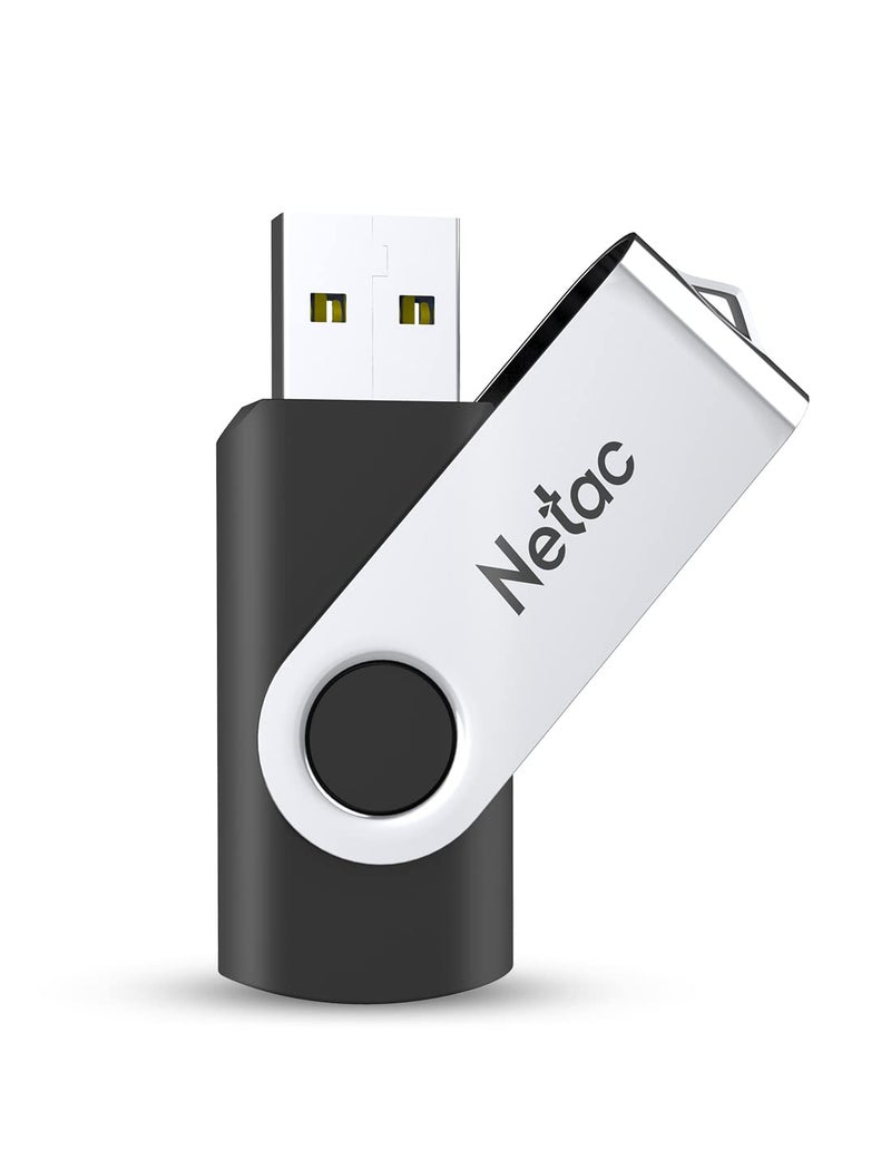 Netac Netac 64G USB 2.0 Flash Drive, Swivel Design Memory Sticks, Pen Drive, Usb Sticks for Data Storage, Zip Drive and jump Drive with LED Light  - Image 1