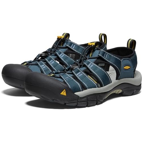 KEEN Men's Newport H2 Closed Toe Water Sandals, Navy/Medium Grey, 11.5 US - Image 4