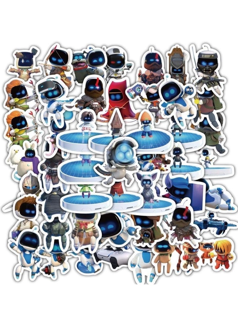 50 قطعة ملصقات فنية لطيفة من أسترو بوت، ملصقات مقاومة للماء للأطفال والمراهقين، للبنات والأولاد، زجاجة ماء، لابتوب، هاتف، كمبيوتر، قيثارة، دفتر، لوح تزلج