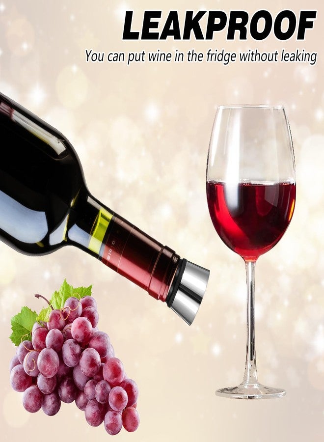 AojSup 20 Pcs Wine Bottle Stopper Set Kit, Metal Cork Bottle Stoppers, Resin Wine Bottle Stoppers Molds Set Accessories, Wine Stopper for Silicone Molds Epoxy Resin, Silver - Image 3