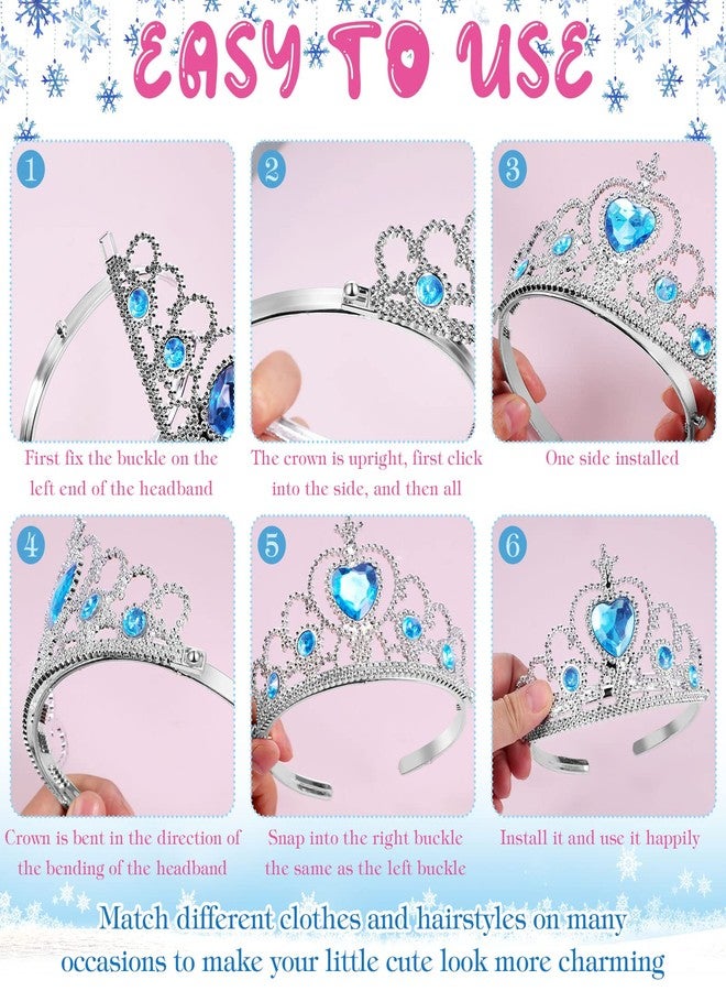 Zhanmai 24 Pcs Tiara Crown Set Princess Crown for Girls Plastic Tiaras Dress up Costume Party Favor Accessories Kid Birthday (Blue, Purple, Pink, Rose Red, Yellow, Green) - Image 3