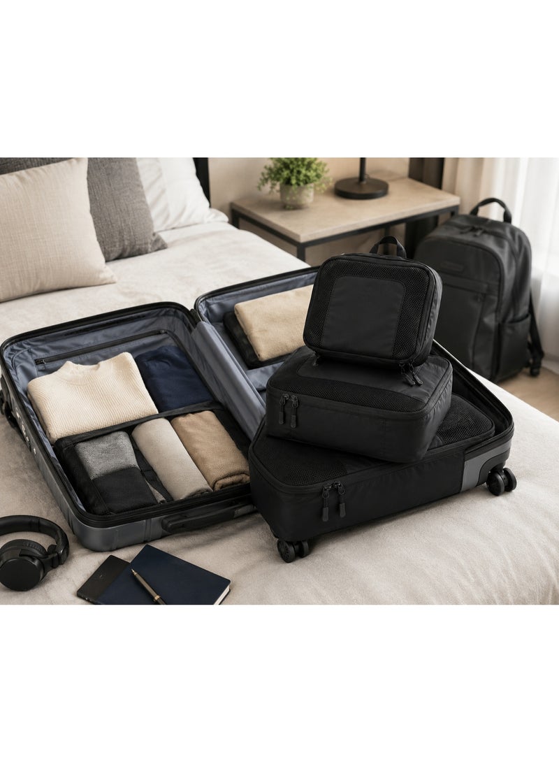 MAGELLAN Travel Packing Cubes Set – 3 Piece Luggage Organizer Bags with Mesh Window & Smooth Zippers – Lightweight Travel Organizers for Suitcases, Backpacks & Closet Storage - Image 2