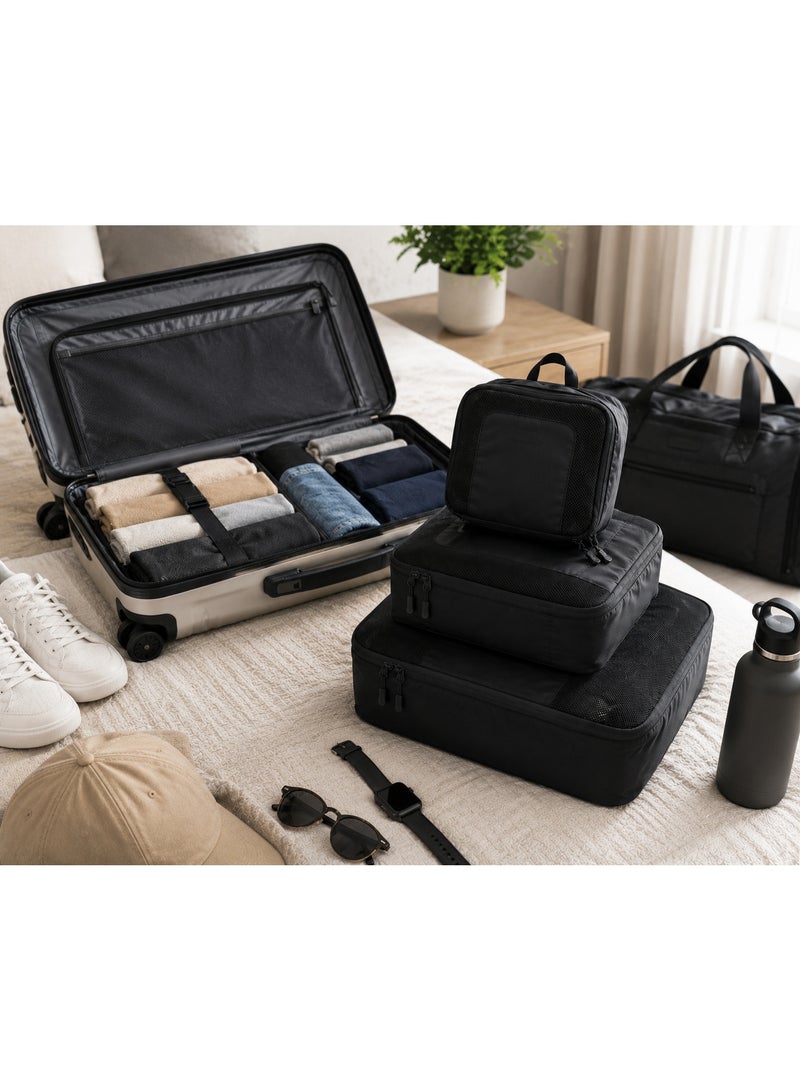 MAGELLAN Travel Packing Cubes Set – 3 Piece Luggage Organizer Bags with Mesh Window & Smooth Zippers – Lightweight Travel Organizers for Suitcases, Backpacks & Closet Storage - Image 5