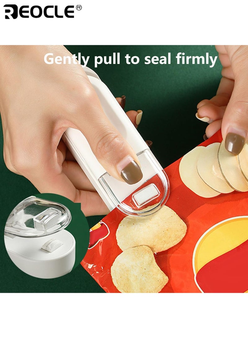 REOCLE Portable 2-in-1 Heat Vacuum Sealer and Cutter Semi-Automatic Battery Powered Machine for Snacks Cookies Chips Kitchen Storage Assistant - Image 2