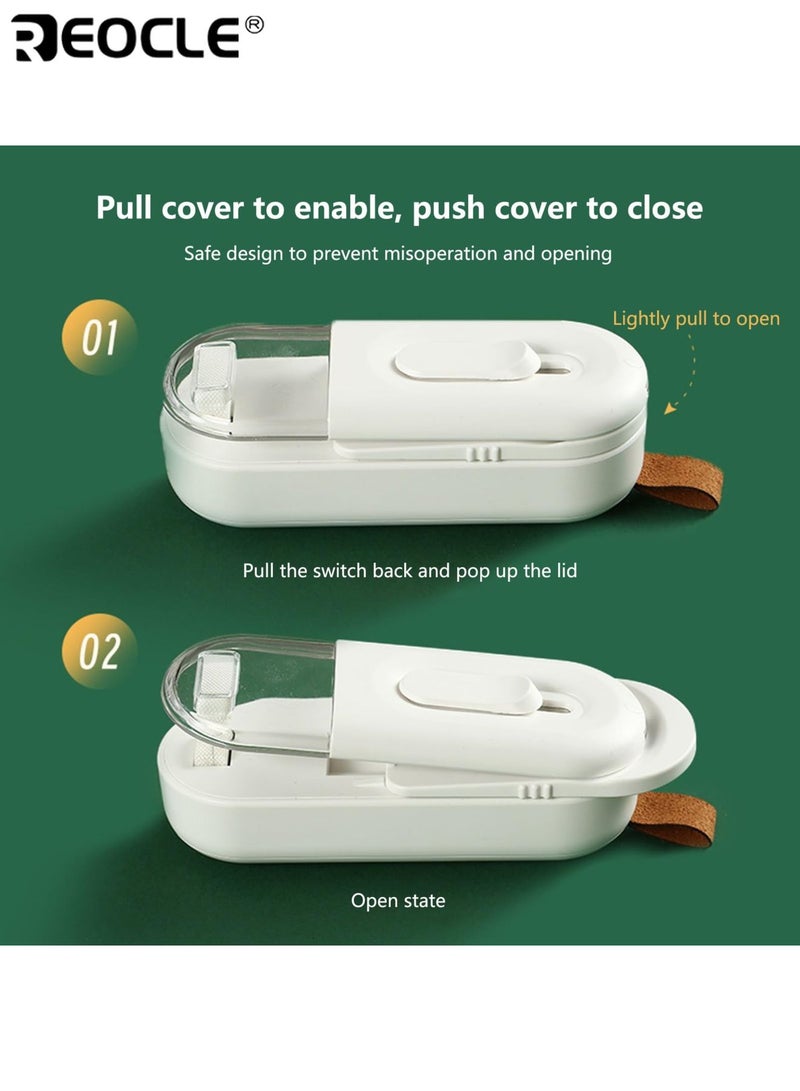 REOCLE Portable 2-in-1 Heat Vacuum Sealer and Cutter Semi-Automatic Battery Powered Machine for Snacks Cookies Chips Kitchen Storage Assistant - Image 5