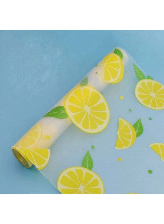 Fasola 1 Roll 30x300cm Cabinet Liner, Waterproof Drawer Mat, Non-Adhesive EVA Shelf Liner, Anti-Slip Kitchen Mat, Protective Refrigerator Mat for Pantry Shelves and Cupboards, Washable Home Organizer (Fresh Lemon Print - Yellow & Green) - Image 5