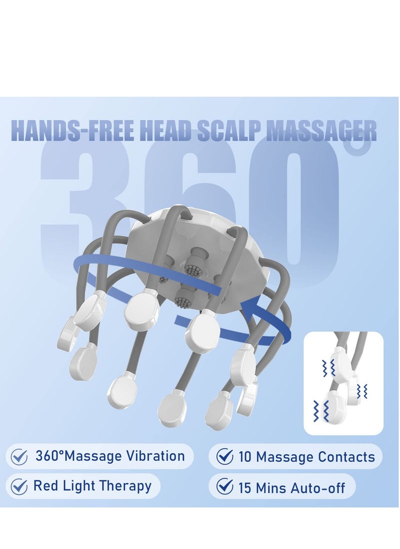 Generic Electric Head Massager Intelligent Wireless 5 Modes 14 Vibration Contacts 360 Degree Vibrating Scalp Massager for Stress Relax and Tension  - Image 2