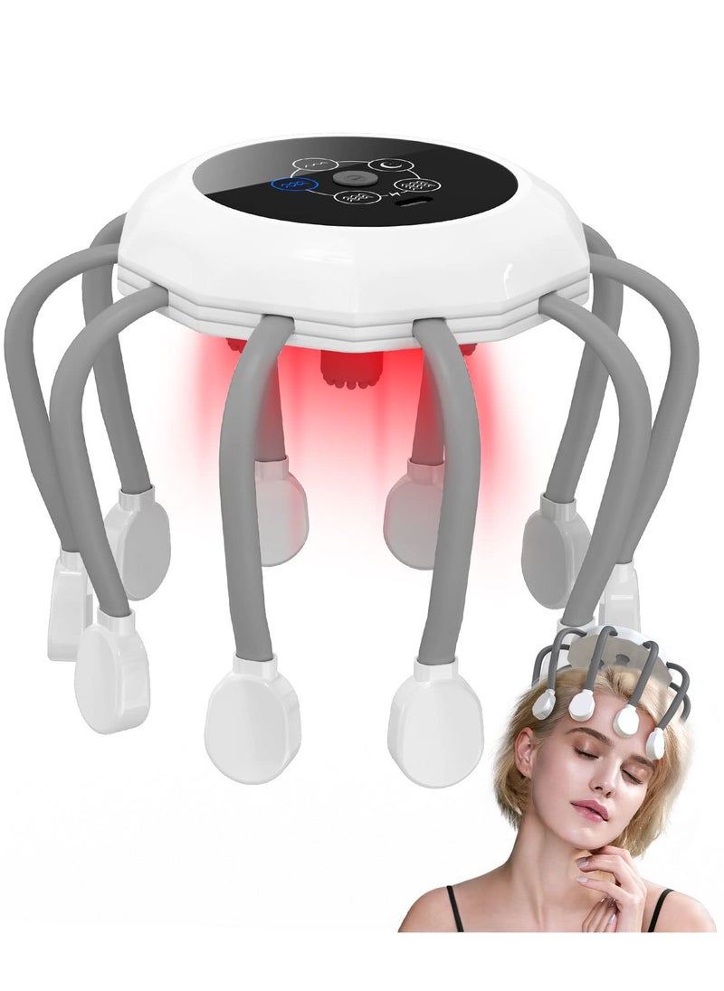 Generic Electric Head Massager Intelligent Wireless 5 Modes 14 Vibration Contacts 360 Degree Vibrating Scalp Massager for Stress Relax and Tension  - Image 1