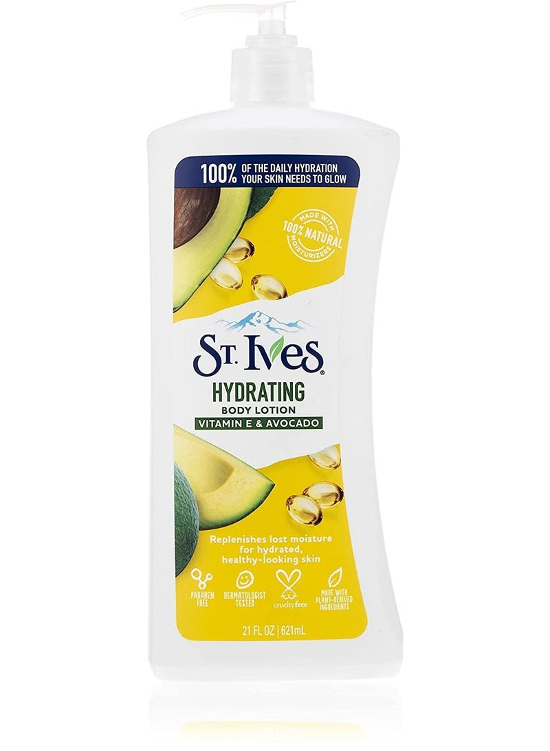 ST. Ives Hydrating Vitamin E And Avocado Body Lotion 621ml - Image 1