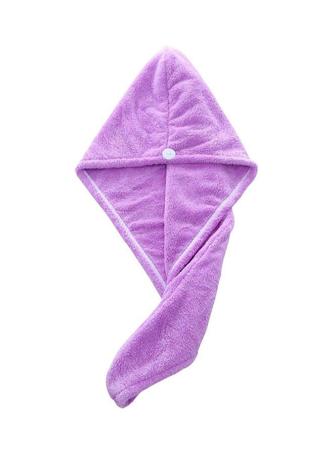 NIBEMINENT Microfiber Hair Towel Wrap Purple 65x24cm - Image 1