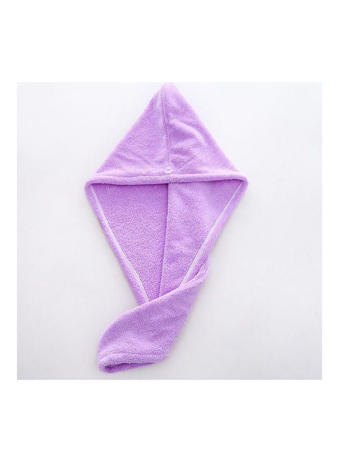 NIBEMINENT Microfiber Hair Towel Wrap Purple 65x24cm - Image 2