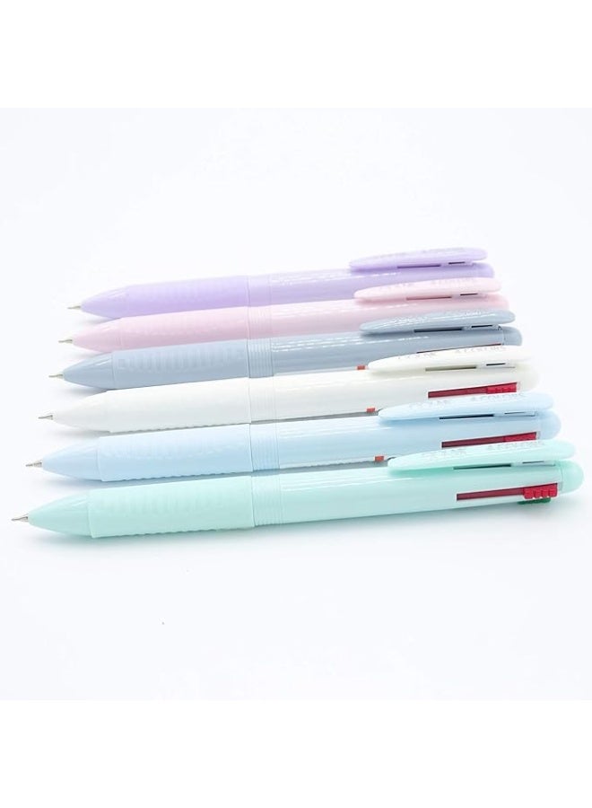 COLNK Multicolor Ballpoint Pen 0.5 4 in 1 Colored Pens Fine Point Ballpoint Gift Pens for Planner Journaling Assorted Ink 6 Count - Image 2