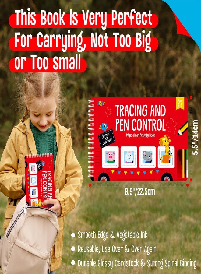 سبرايت جرو لوحة تتبع وتحكم بالقلم للأطفال، 30 صفحة قابلة لإعادة الاستخدام والمسح، تمارين الكتابة اليدوية والرسم، كتاب تمارين تتبع الحروف الأبجدية والرقم 123، أداة مونتيسوري التعليمية للأطفال من سن 3 إلى 5 سنوات. - Image 4