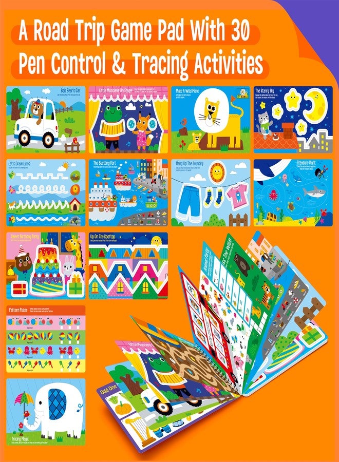 سبرايت جرو لوحة تتبع وتحكم بالقلم للأطفال، 30 صفحة قابلة لإعادة الاستخدام والمسح، تمارين الكتابة اليدوية والرسم، كتاب تمارين تتبع الحروف الأبجدية والرقم 123، أداة مونتيسوري التعليمية للأطفال من سن 3 إلى 5 سنوات. - Image 2