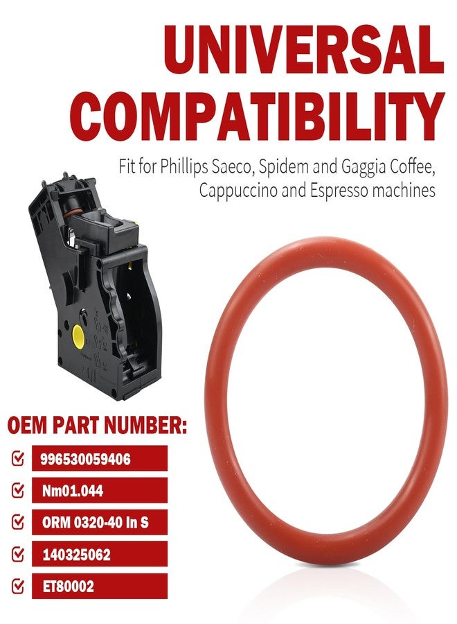 Hasanbar 996530059406 O-Ring Seal Compatible with Phillips Saeco Spidem Gaggia Coffee Espresso Machine, NM01.044 / ORM 0320-40 in S Repairs Leaks and Restores Coffee Machine to Optimal Performance - 6 Pack - Image 2